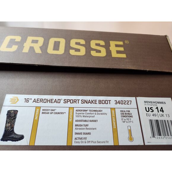LaCrosse AeroHead Sport Snake Boots Men’s 14 Waterproof Mossy Oak main image 4
